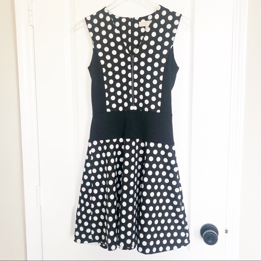 MICHAEL KORS Polka Dot Fit and Flare Dress Size 2